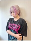 【デザインウルフ ホワイト×ピンク】ふじゆー