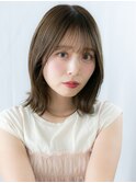 シースルーバング外ハネエモージュロブa古河20代30代