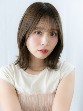 ドクターズ サロン ラブ(Dr's Salon LAB) シースルーバング外ハネエモージュロブa古河20代30代