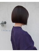 切りっぱなしボブ×グレージュ【四日市】