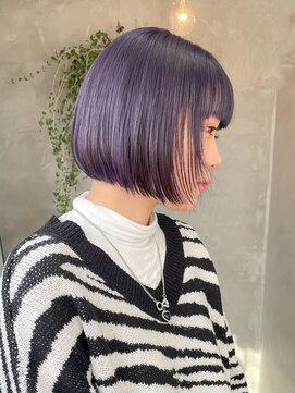 テトヘアー(teto hair) ミニボブラベンダーカラー紫パープル