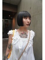 カシ 中目黒(CASI)&nbsp;ミニボブ/スクエアボブ/黒髪ボブ/ぱっつん/前髪カット