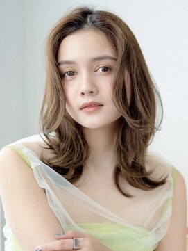 エミュー 大船店(emue) 大船駅ミディアムレイヤーオリーブベージュカラーブリーチなし◆