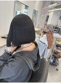 切りっぱなしボブ
