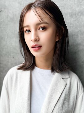 エインアンリー 明治神宮前(AIN.ANLY.) ☆黒髪クラゲヘアーオリーブグレー小顔ココアベージュ韓国ヘア