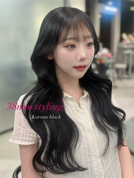 天神美容室 【AYUNA】コリアンブラック×目元強調前髪