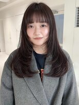 ロイリー バイ ローウェ 立川(Loely by Louwe)&nbsp;前髪ぱっつん/顔まわりレイヤー/韓国ヘア/水光肌カラー/立川