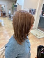 ヒラトヤ 肴町店&nbsp;レイヤーカットウォームベージュレイヤーロング顔周りカット