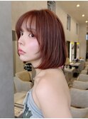 ボブレイヤーミディアムボブフェイスレイヤー顔周りレイヤー
