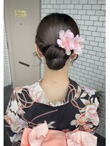 フェリーチェ 六本木店(Felice)&nbsp;浴衣ヘア シニヨン まとめ髪 アップスタイル 着物ヘア