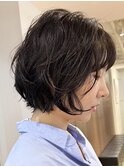 ショートパーマショートカットショートボブレイヤーパーマボブ