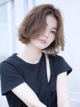 ケイト(kate) kate大宮 ミルクティーブラウン×くせ毛風ミディ