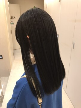 ブリス(VLISS) 水素トリートメント×ブルーブラック_フリンジストレート