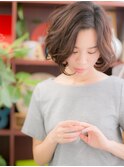 アシンメトリーくすみカラーくせ毛風大人ボブc4大宮20代30代40代