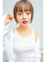 クラン(clan)&nbsp;前下がりボブ/モテ髪カタログ/小顔に見せるヘア/前髪カット