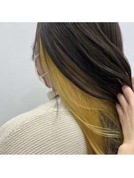 ウェーブス 大宮西口店(wave's) レモンイエローインナーカラー/杉田