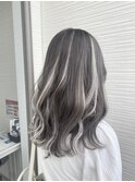 Wカラーグレージュ×エクステハイライト