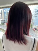 【mill hair 石橋】ダブルカラー/ワインレッド