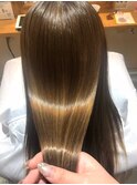 オリーブベージュ×髪質改善