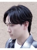 フェザーパーマ ゆるめ センターパート 韓国