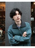 波巻きパーマニュアンスパーマミディアムパーマセンターパート