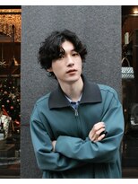 波巻きパーマニュアンスパーマミディアムパーマセンターパート