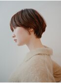 ショートヘア/ショートカット/丸みショート/ひし形ショート/暖色