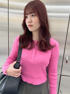 ユイマァル 岡山店(YUIMARL) 【韓国】ブリーチダブルカラー×大人美人レッドバイオレット