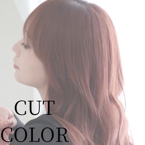 カット+艶カラー(全体染め)☆\5900