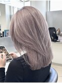ラベンダー/ラベンダーシルバー/レイヤー/ケアブリーチ/20代