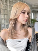 サンクマーケット 渋谷(cinq MARKET) 渋谷ミルクティーベージュハイトーンカラーヘーゼルベージュ30代