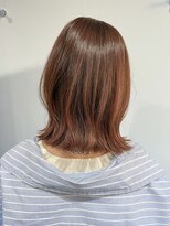 エンクス(enx)&nbsp;くびれヘア/アプリコットオレンジ/ハイライトカラー/鶴 ヶ峰NH72