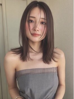 ゴカンムード(Gokan mood)の写真/【岐阜駅から徒歩2分】顔周りの繊細なニュアンス&抜け感がポイント◇ワンカールだけでお洒落なスタイリング