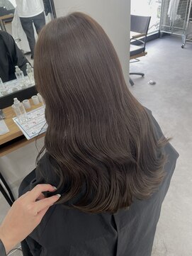 ウル 岡山駅店(ULu.) 岡山美容室くすみベージュブリーチなし透明感カラー