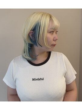 リリアン(rilliant U’s brilliant) インナーカラー×ターコイズブルー☆