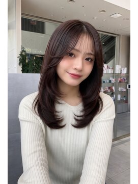 ミンクス渋谷スマートサロン(MINX shibuya smart salon) 軽さと柔らかさのあるミディアムレイヤー透明感ベージュカラー
