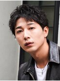 原宿メンズパーマルーズショートアクティブショートツイスパ緩め