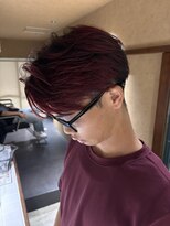 ウォルト(walt) 栄 メンズ ワインレッドカラー ツーブロック