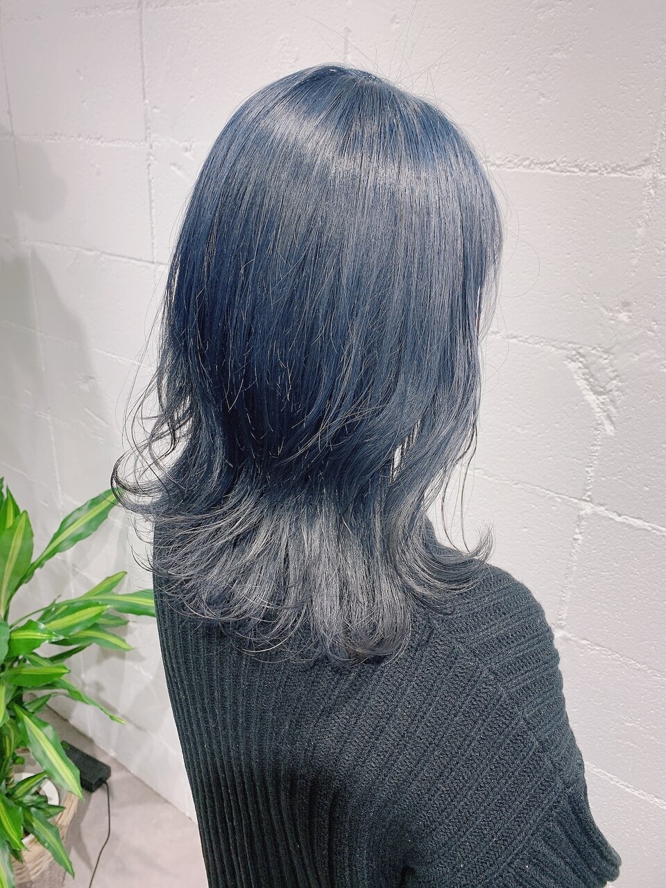 インディゴブルー☆暗髪ブルーアッシュ：L095184179｜シェル 国分寺