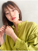 mowen 南堀江 切りっぱなし×オリーブカラー×大人可愛い