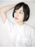 黒髪大人前髪ショート　【有海一生】/シースルー/髪質改善