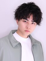 ネイビー(NAVY)&nbsp;ウェーブパーマ センターアップショート