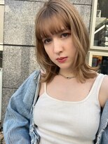 マリアバイアフロート(Maria by AFLOAT)&nbsp;【山田】小顔くびれウルフレイヤーミルクティーベージュ