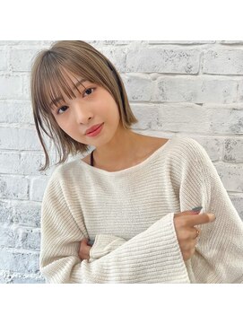 ガーデン オオタカノモリ(garden otakanomori) 20代30代40代大人外ハネボブ×ツヤ髪スタイル×前髪あり