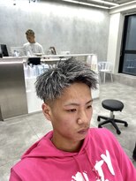 ルースト 西院店(ROOST)&nbsp;ツイストパーマ/ホワイトハイライト/ツーブロック