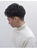 アップバングツーブロック束感ショート