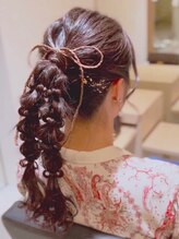 フォーエス(4S) ツインぽこぽこ☆ポニーテール/結婚式お呼ばれヘアアレンジ