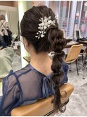 高め編みおろしヘアセット