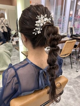 エイム ヘアメイク 横川店(eim HAIR MAKE) 高め編みおろしヘアセット
