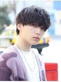 波巻きスパイラルパーマ 波巻き メンズマッシュ ツーブロック